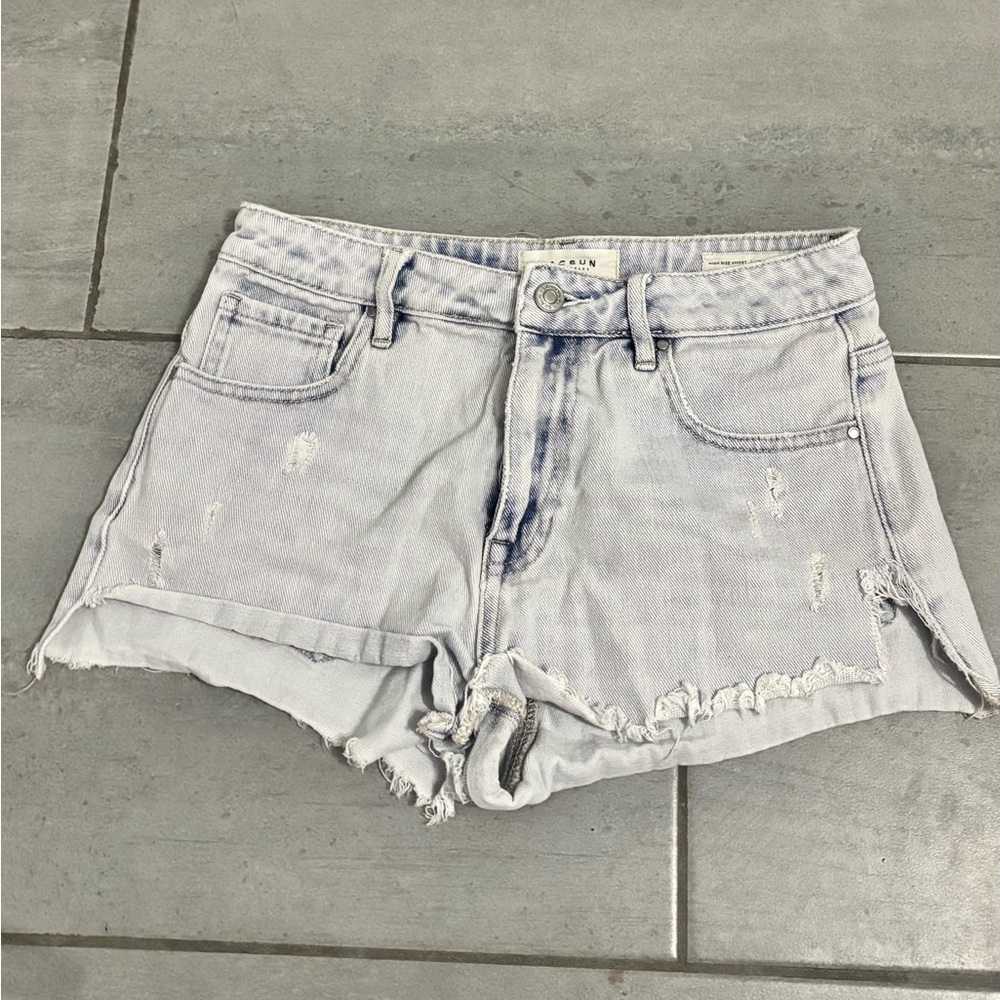 PacSun Blue Jean Shorts Distressed Casual